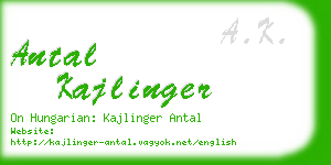 antal kajlinger business card